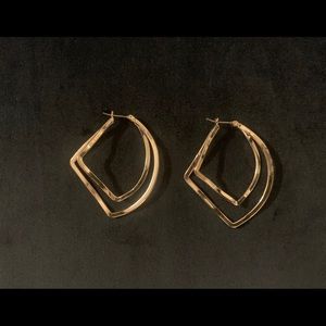 Modern hoop earrings